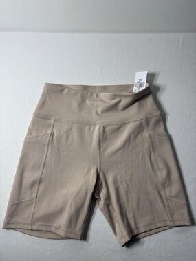 American Eagle Outfitters High-Rise Bike Shorts - Taupe